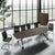 MARA - TIMMY LIBRO Table de conférence | forme bateau, 3200 x 1200 mm (10 à 14 personnes), roulante, pliable, noyer