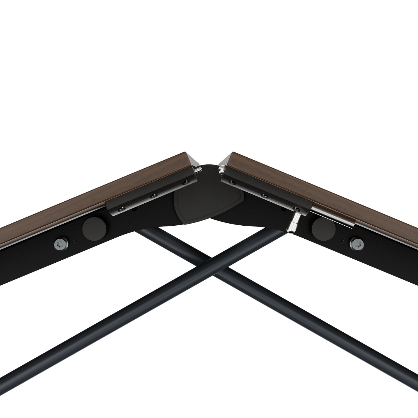 MARA - TIMMY LIBRO Table de conférence | forme bateau, 3200 x 1200 mm (10 à 14 personnes), roulante, pliable, noyer