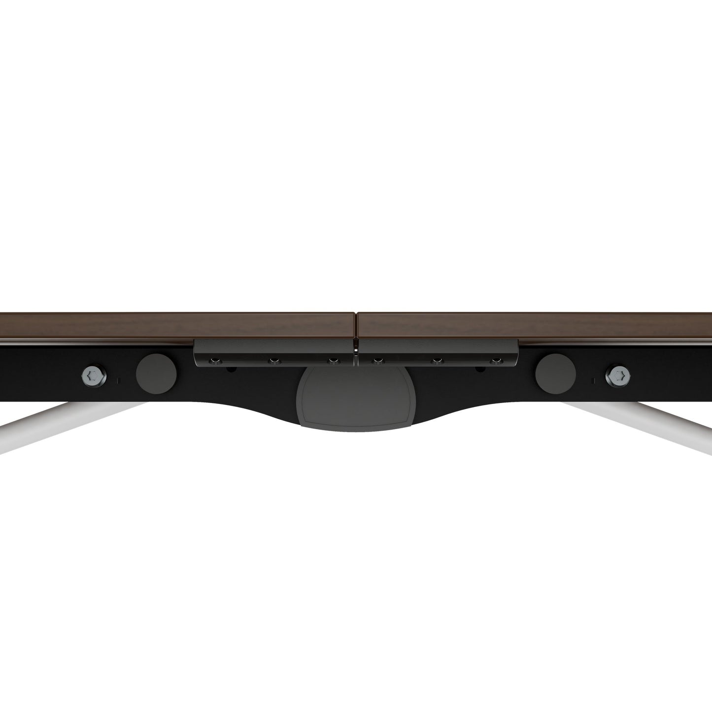MARA - TIMMY LIBRO Table de conférence | forme bateau, 3200 x 1200 mm (10 à 14 personnes), roulante, pliable, noyer