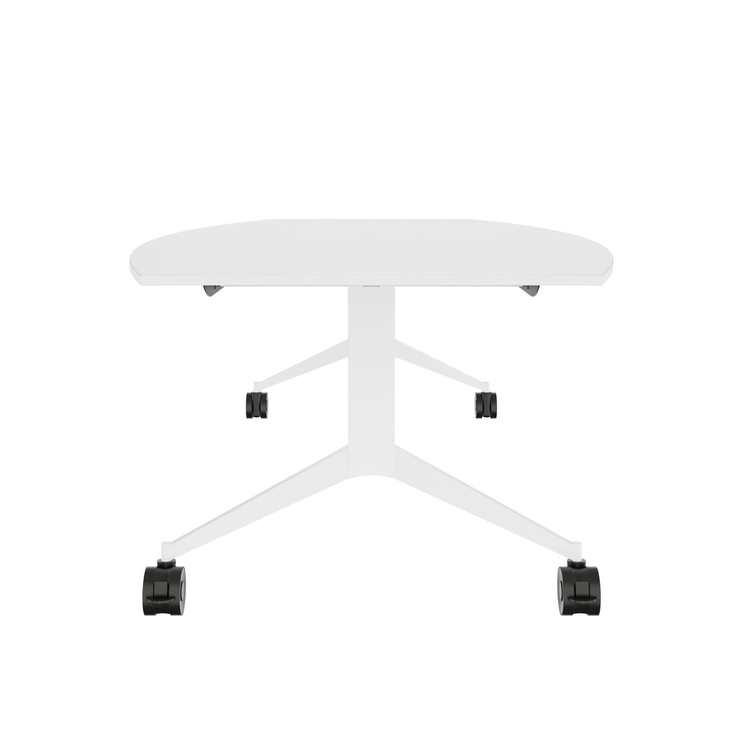 MARA - TIMMY LIBRO Table de conférence | forme bateau, 3200 x 1200 mm (10 - 14 personnes), roulante, pliable, blanc