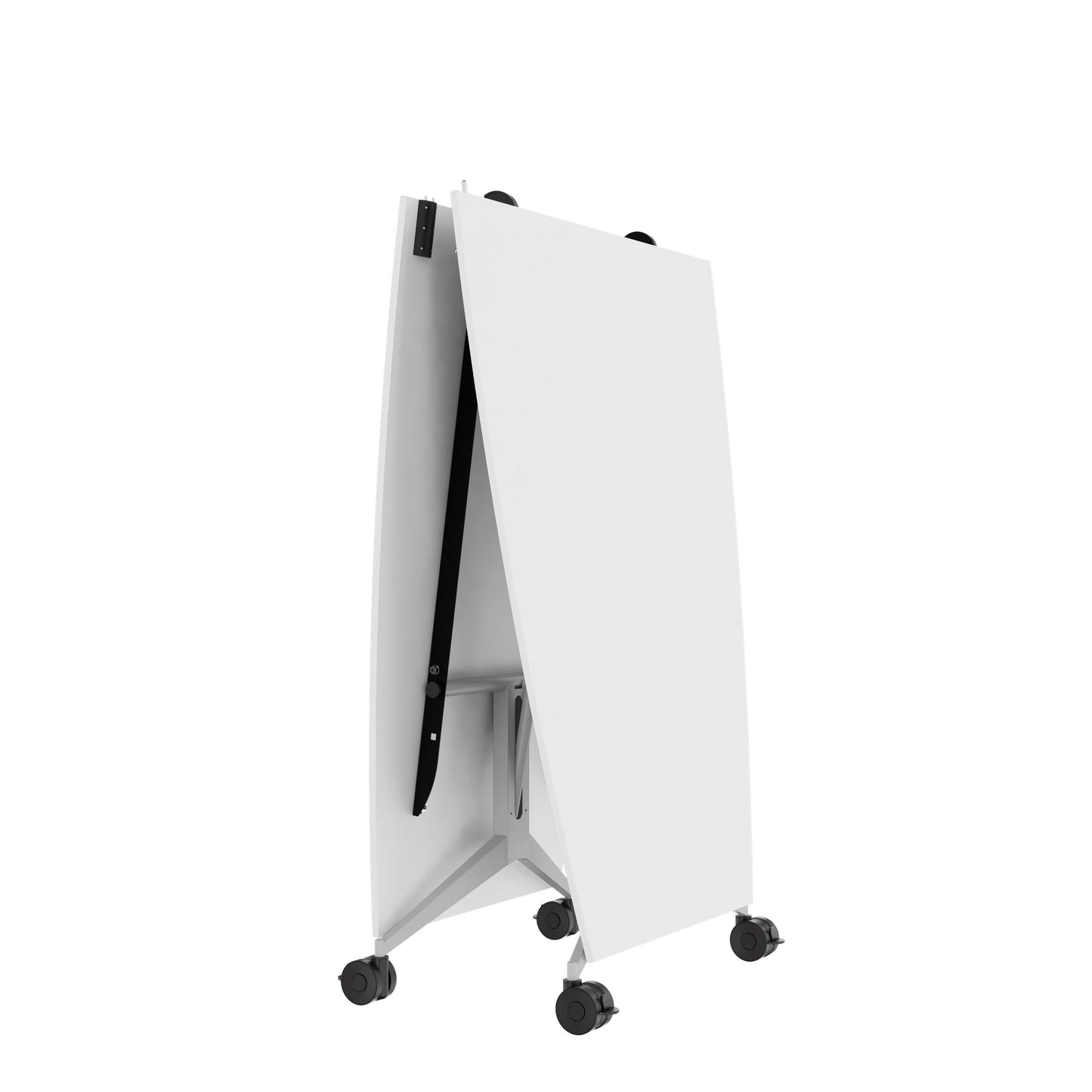 MARA - TIMMY LIBRO Table de conférence | forme bateau, 3200 x 1200 mm (10 - 14 personnes), roulante, pliable, blanc