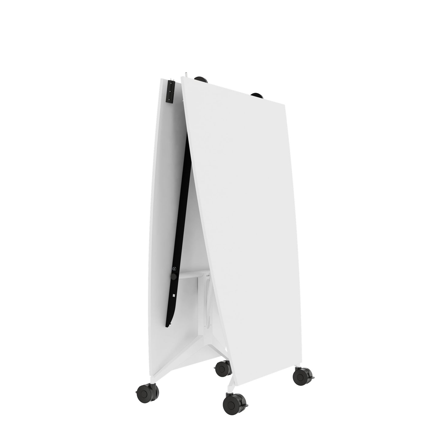 MARA - TIMMY LIBRO Table de conférence | forme bateau, 3200 x 1200 mm (10 - 14 personnes), roulante, pliable, blanc