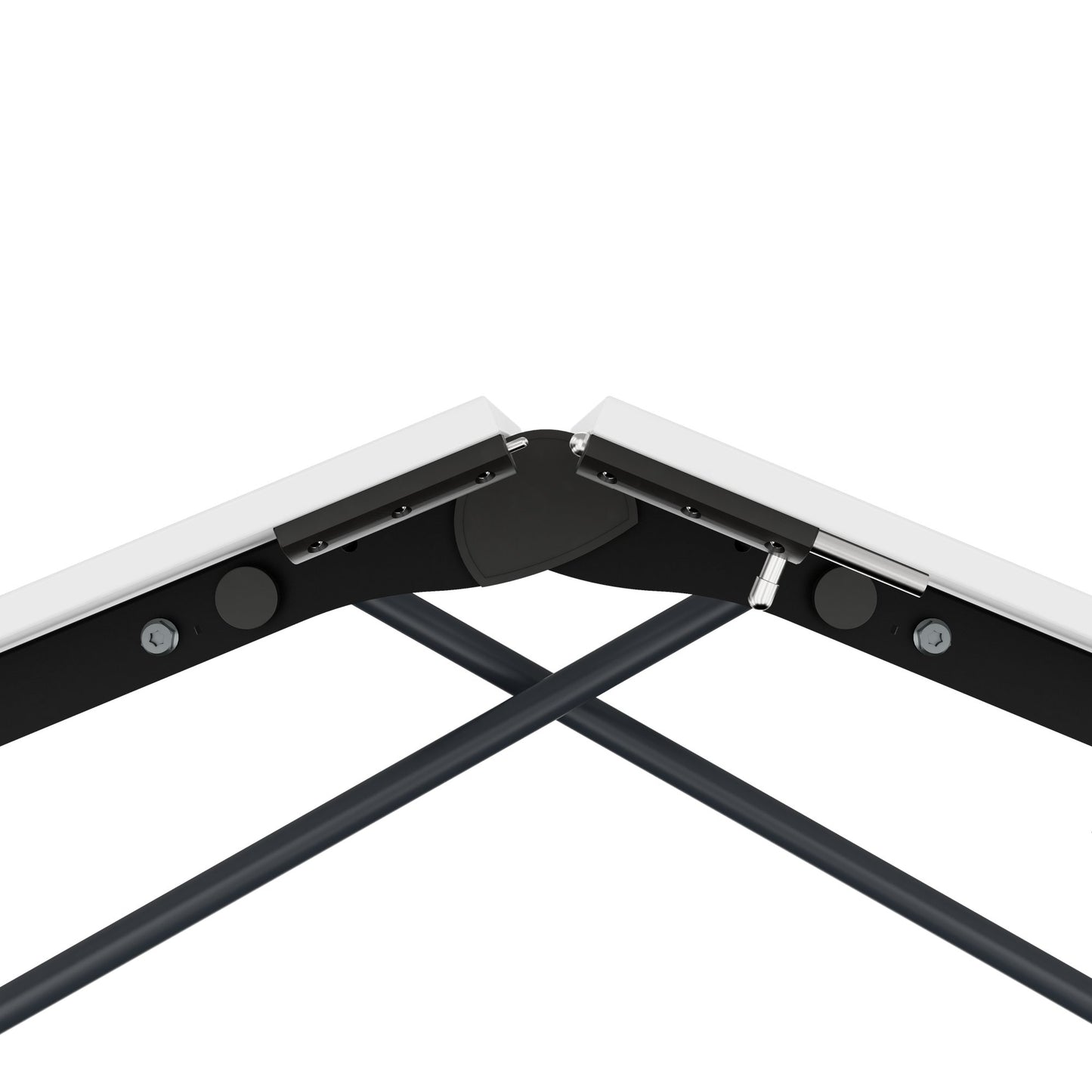 MARA - TIMMY LIBRO Table de conférence | forme bateau, 3200 x 1200 mm (10 - 14 personnes), roulante, pliable, blanc