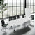 MARA - TIMMY LIBRO Table de conférence | forme bateau, 3200 x 1200 mm (10 - 14 personnes), roulante, pliable, blanc