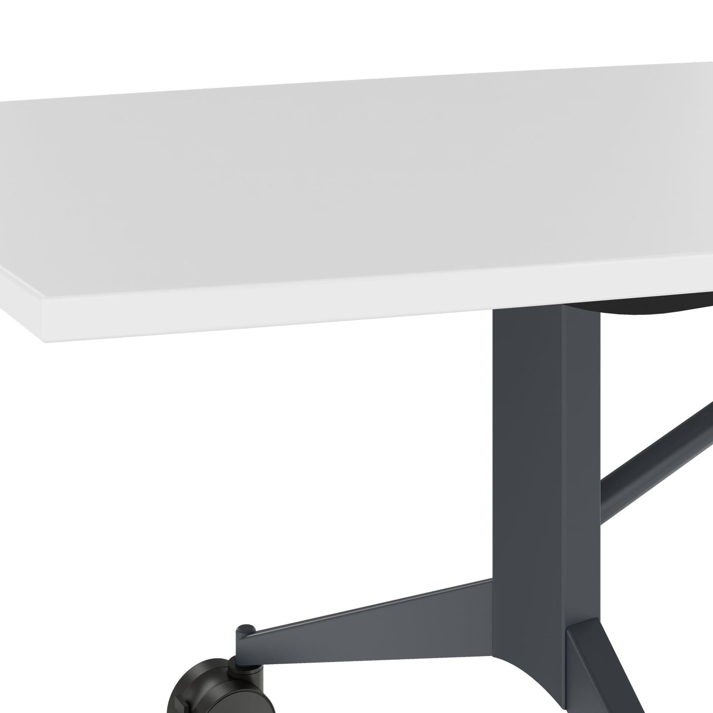 MARA - TIMMY LIBRO Table de conférence | forme bateau, 3200 x 1200 mm (10 - 14 personnes), roulante, pliable, blanc