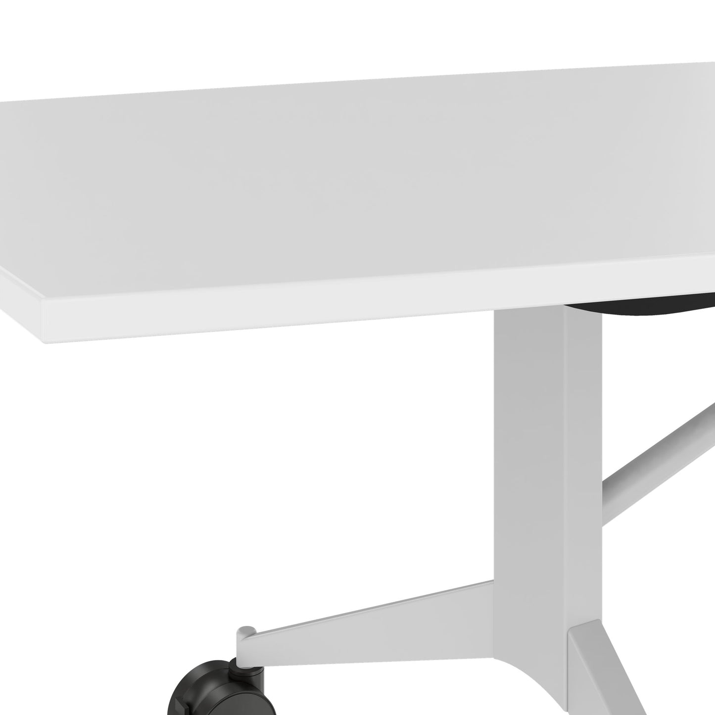MARA - TIMMY LIBRO Table de conférence | forme bateau, 3200 x 1200 mm (10 - 14 personnes), roulante, pliable, blanc