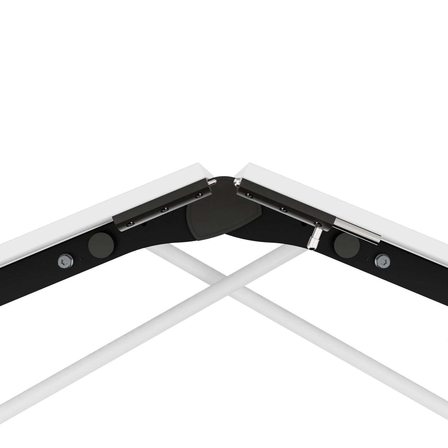 MARA - TIMMY LIBRO Table de conférence | forme bateau, 3200 x 1200 mm (10 - 14 personnes), roulante, pliable, blanc