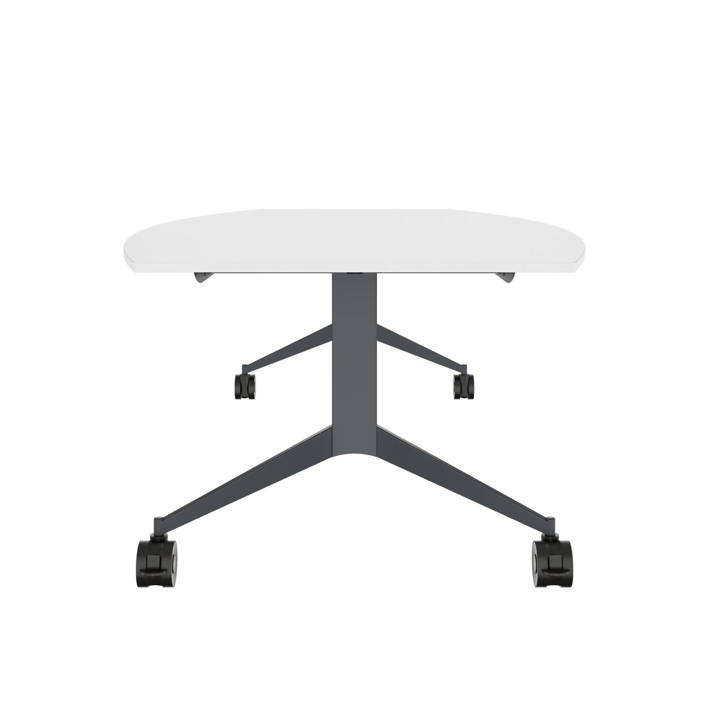 MARA - TIMMY LIBRO Table de conférence | forme bateau, 3200 x 1200 mm (10 - 14 personnes), roulante, pliable, blanc