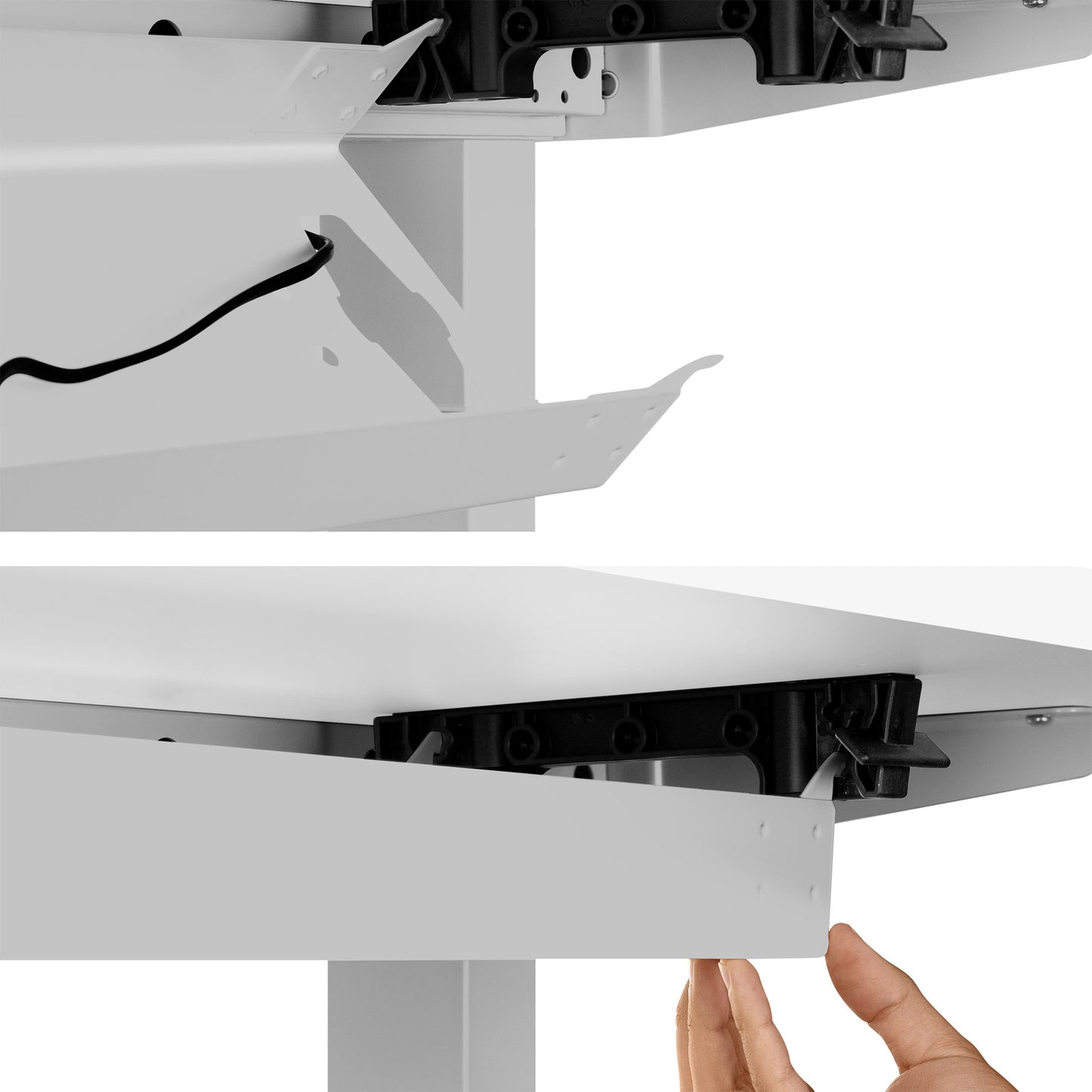 König + Neurath – Active T Motorschreibtisch | 1600 x 800 mm, elektrisch höhenverstellbar, elektrifiziert, Weiß