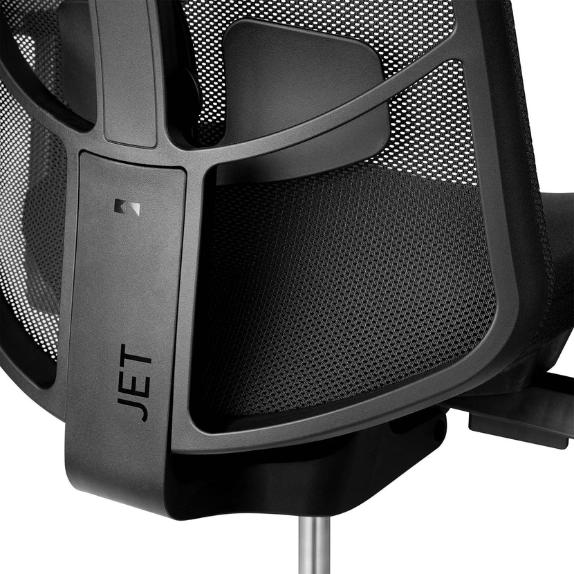 König + Neurath - JET.III office swivel chair | Mesh back, lumbar support, black