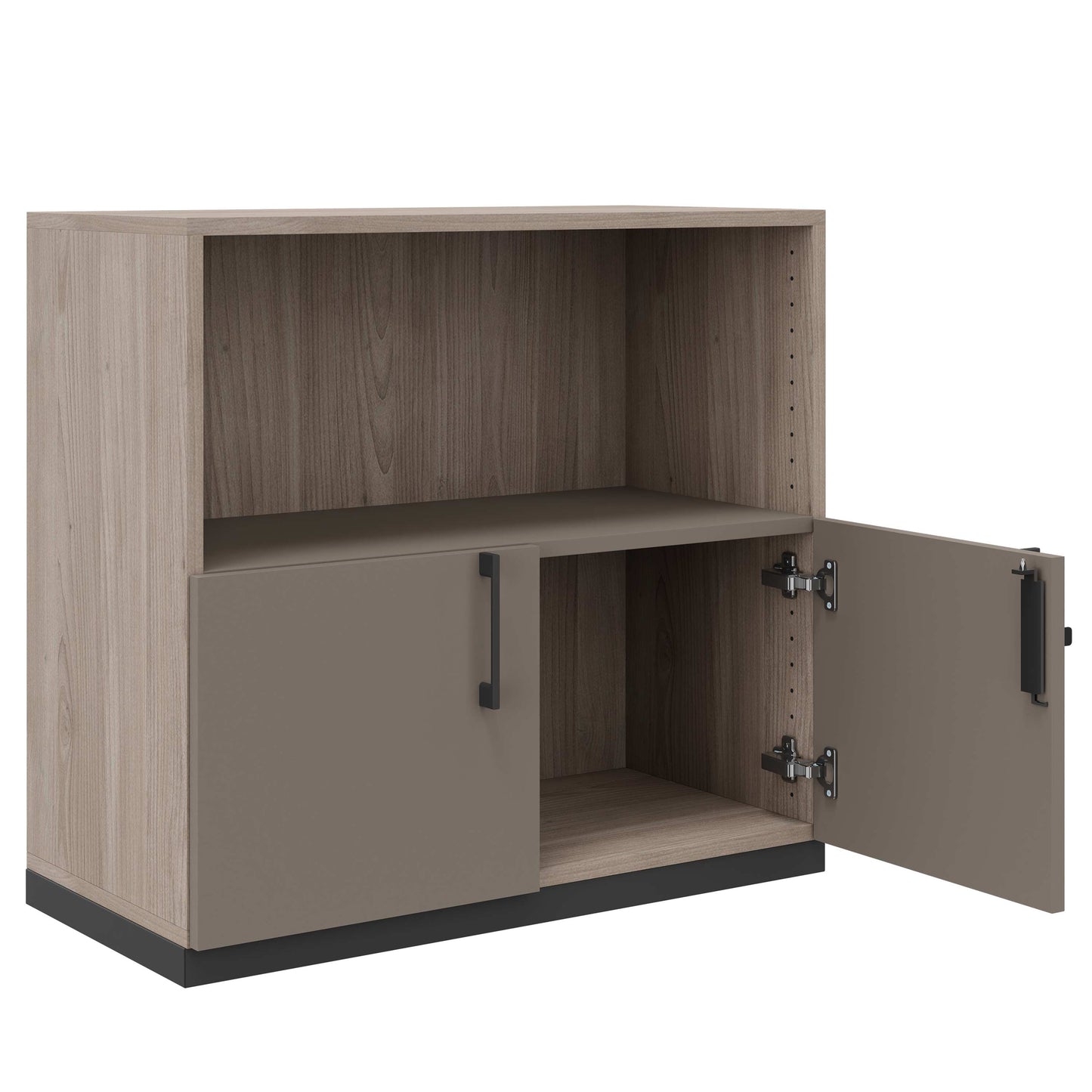 CHOICE combination cabinet | 2 OH, 800 x 760 mm, northern oak gray / cubanite gray