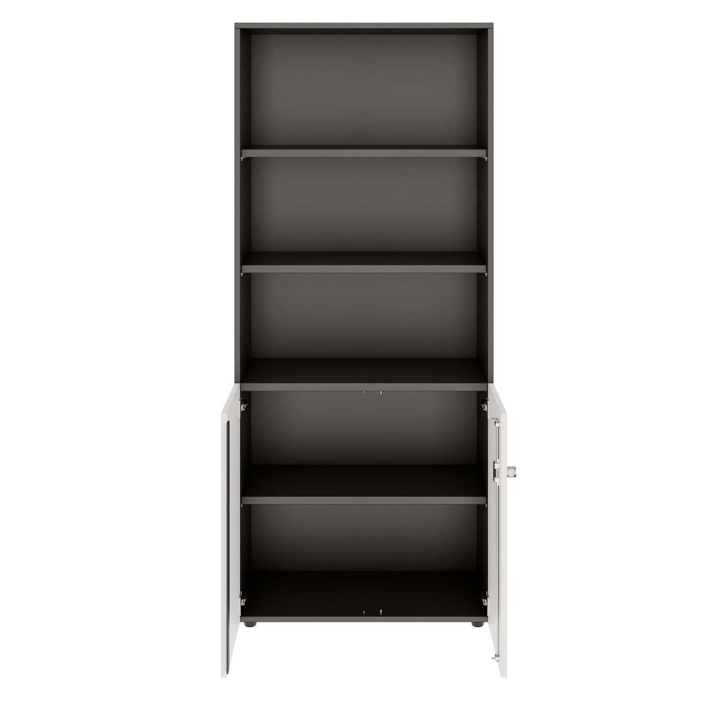 PRO Combina il cabinet | 5 OH, 800 x 1880 mm, grafite / bianco