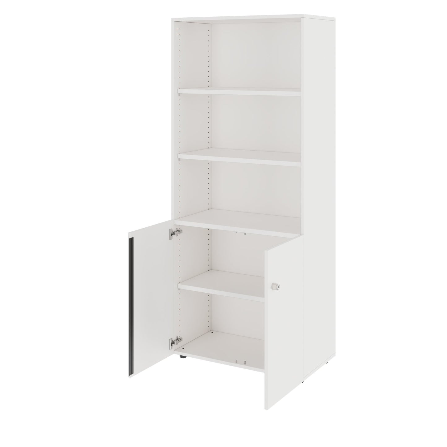 PRO Combination cabinet | 5 U, 800 x 1880 mm, white