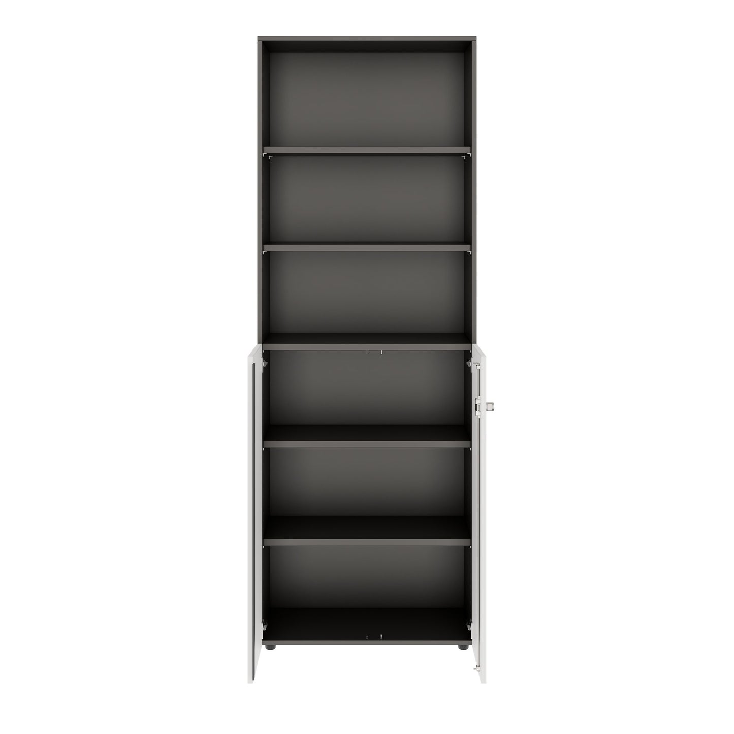 PRO Combine cabinet | 6 Oh, 800 x 2250 mm, graphite / white