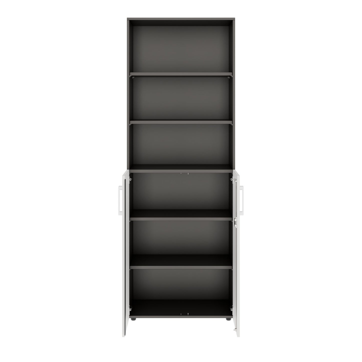 PRO Combine cabinet | 6 Oh, 800 x 2250 mm, graphite / white