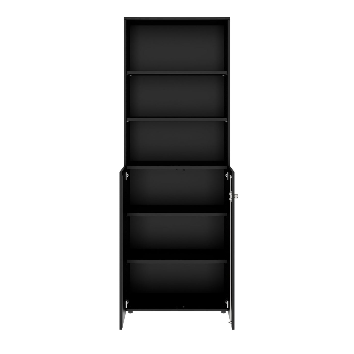 PRO combination cabinet | 6 OH, 800 x 2250 mm, black