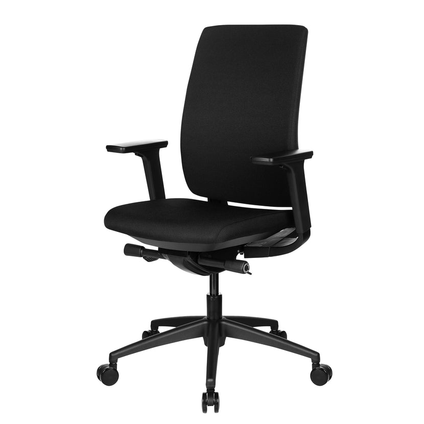 VIX B Chaise swinging de bureau | Pad complet | Accoudoirs 3D | Noir