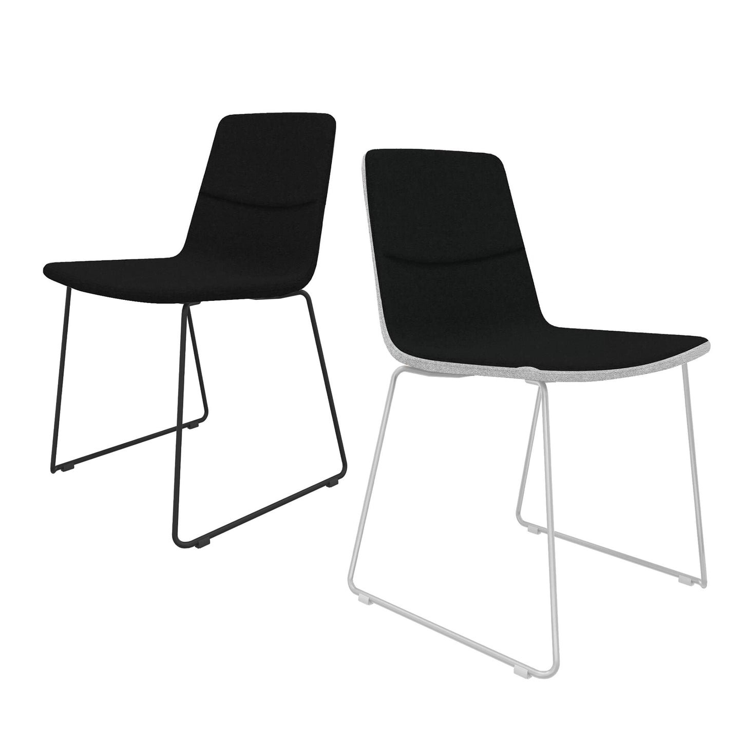 TWIST&SIT visitor and conference chair | Sled base, wool cover SYNERGY