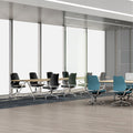 ARICO Sedia da conferenza | Girevole, base a croce in alluminio a 4 razze, nero - 3 Thumbnail Image