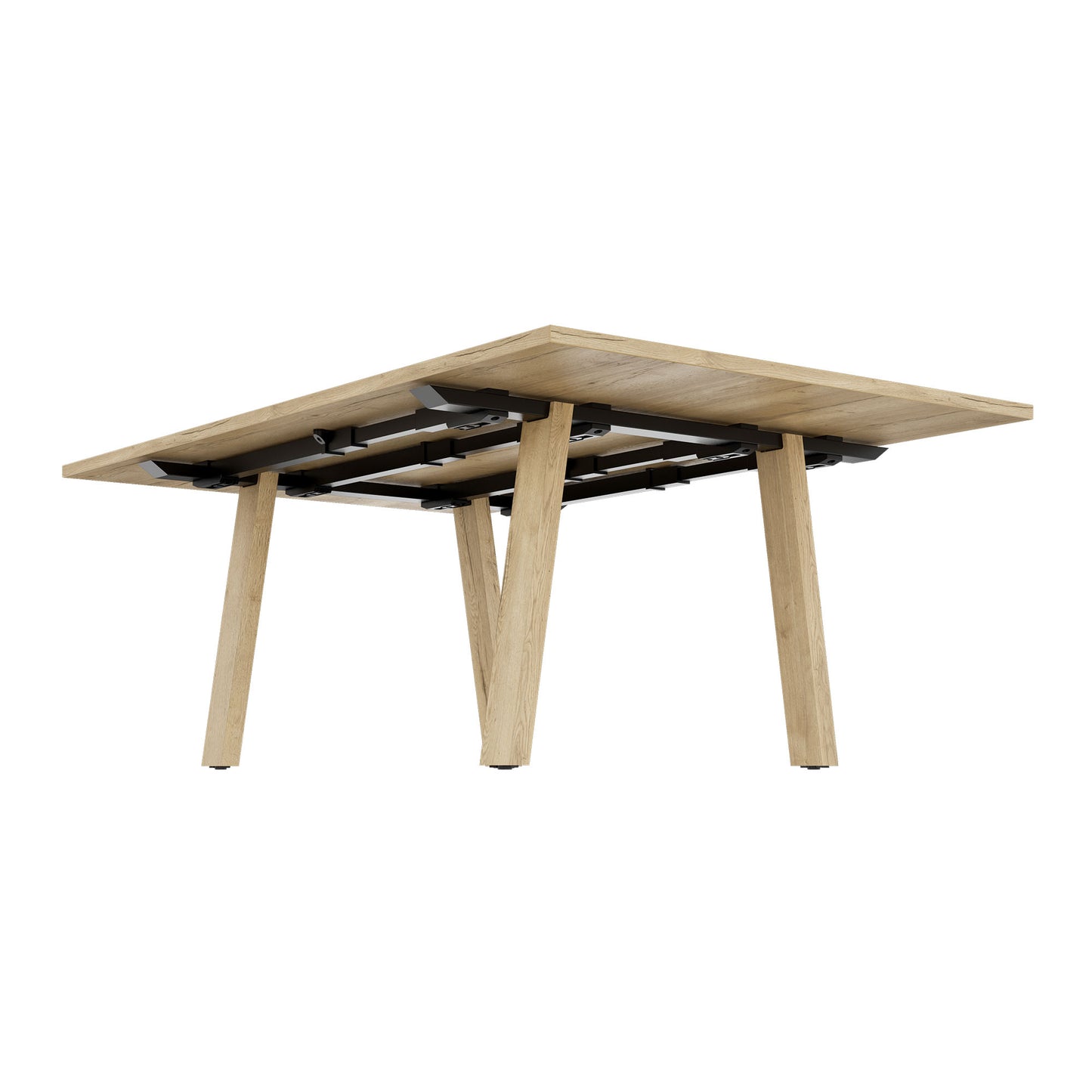 BRALCO TAKE OFF FARM Conference table | 1800 - 2760 mm (8 - 12 persons), cable flap optional, wild oak