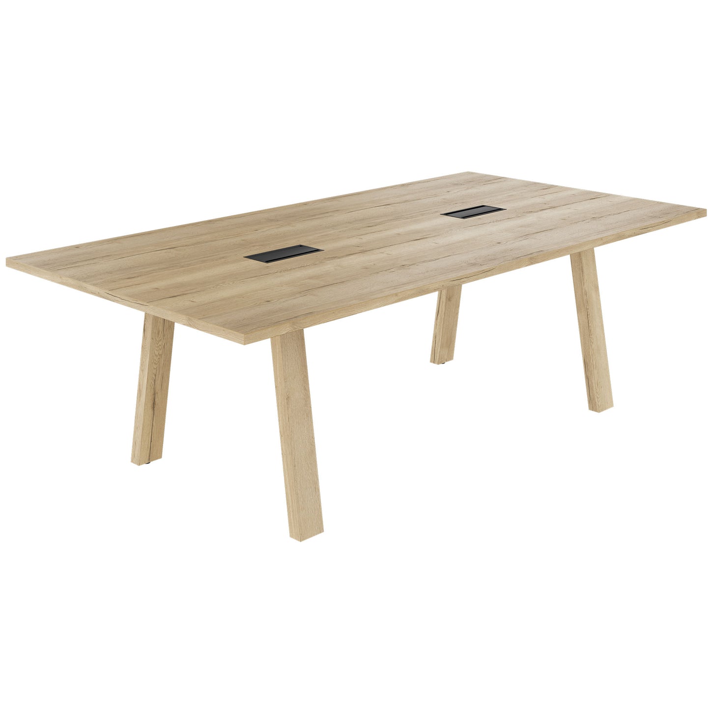 BRALCO TAKE OFF FARM Conference table | 1800 - 2760 mm (8 - 12 persons), cable flap optional, wild oak