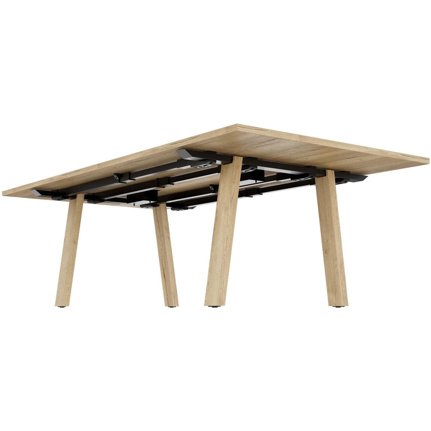 BRALCO TAKE OFF FARM Conference table | 1800 - 2760 mm (8 - 12 persons), cable flap optional, wild oak