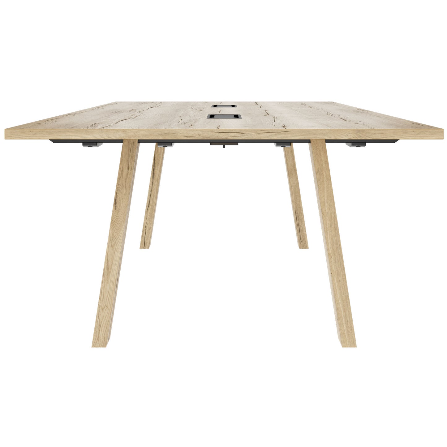 BRALCO TAKE OFF FARM Conference table | 1800 - 2760 mm (8 - 12 persons), cable flap optional, wild oak