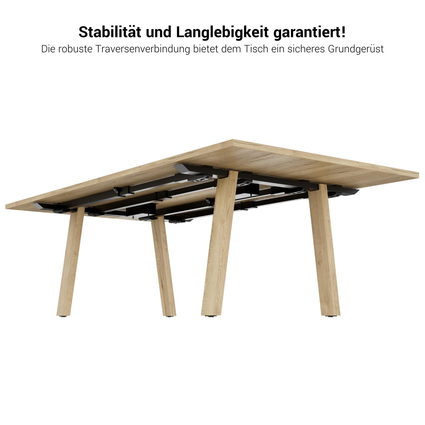 BRALCO TAKE OFF FARM Conference table | 1800 - 2760 mm (8 - 12 persons), cable flap optional, wild oak