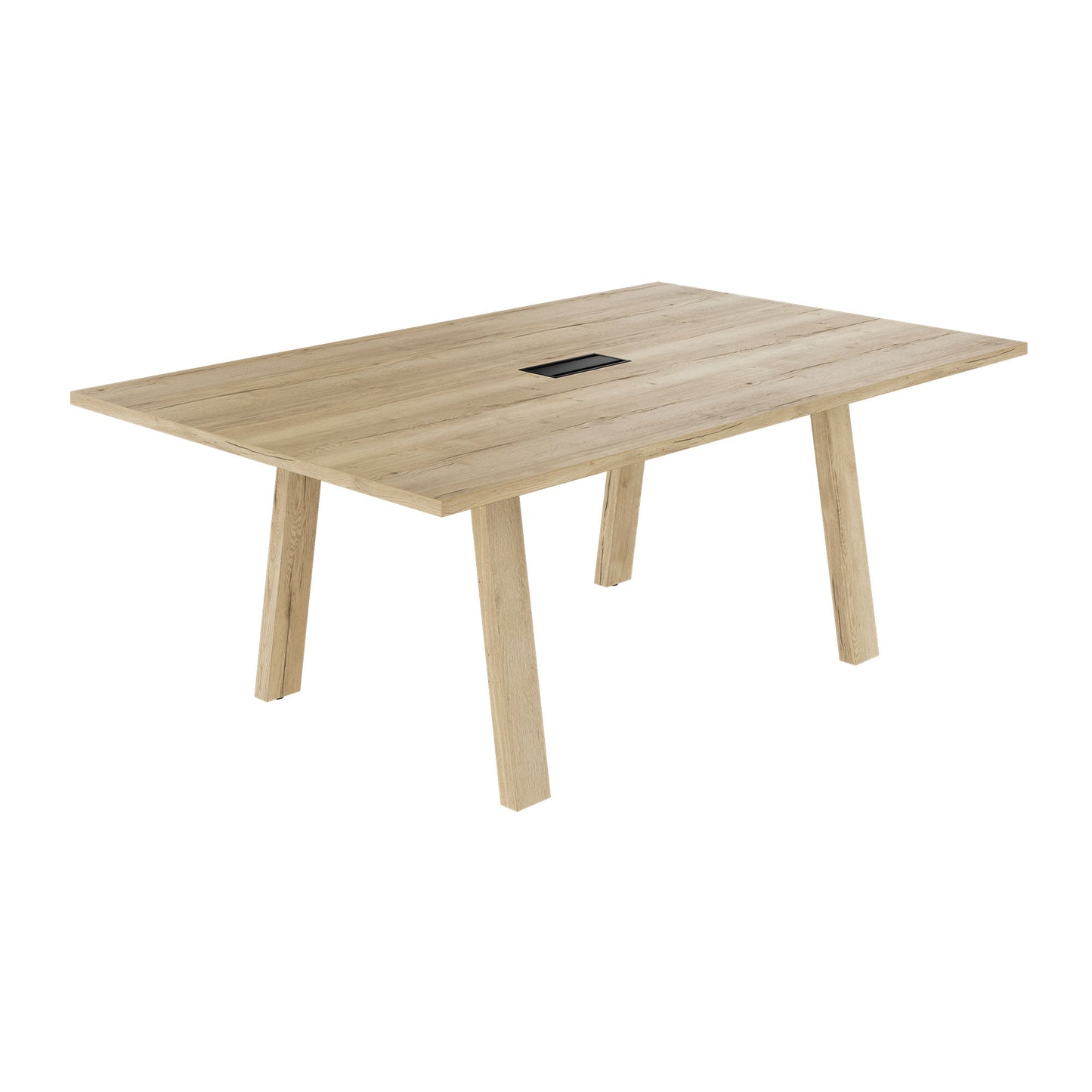BRALCO TAKE OFF FARM Conference table | 1800 - 2760 mm (8 - 12 persons), cable flap optional, wild oak