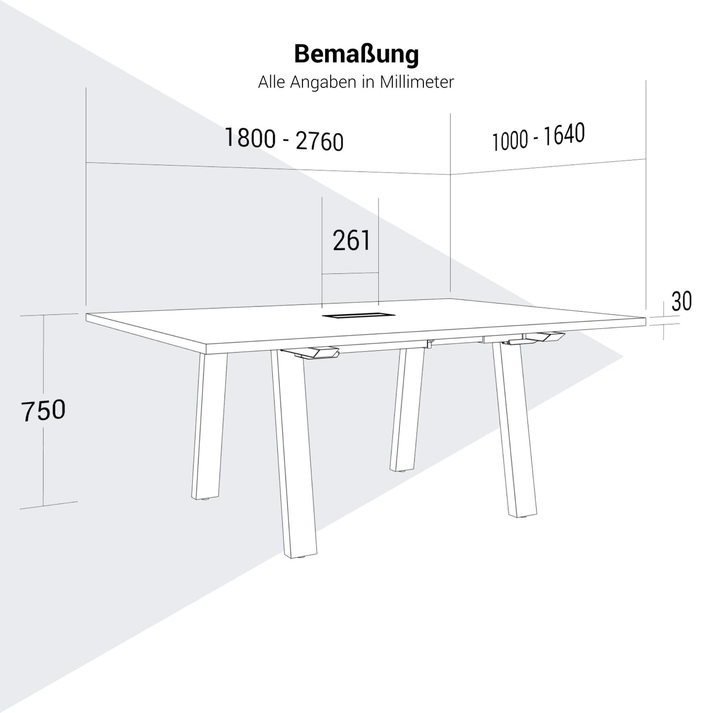 BRALCO TAKE OFF FARM Conference table | 1800 - 2760 mm (8 - 12 persons), cable flap optional, wild oak