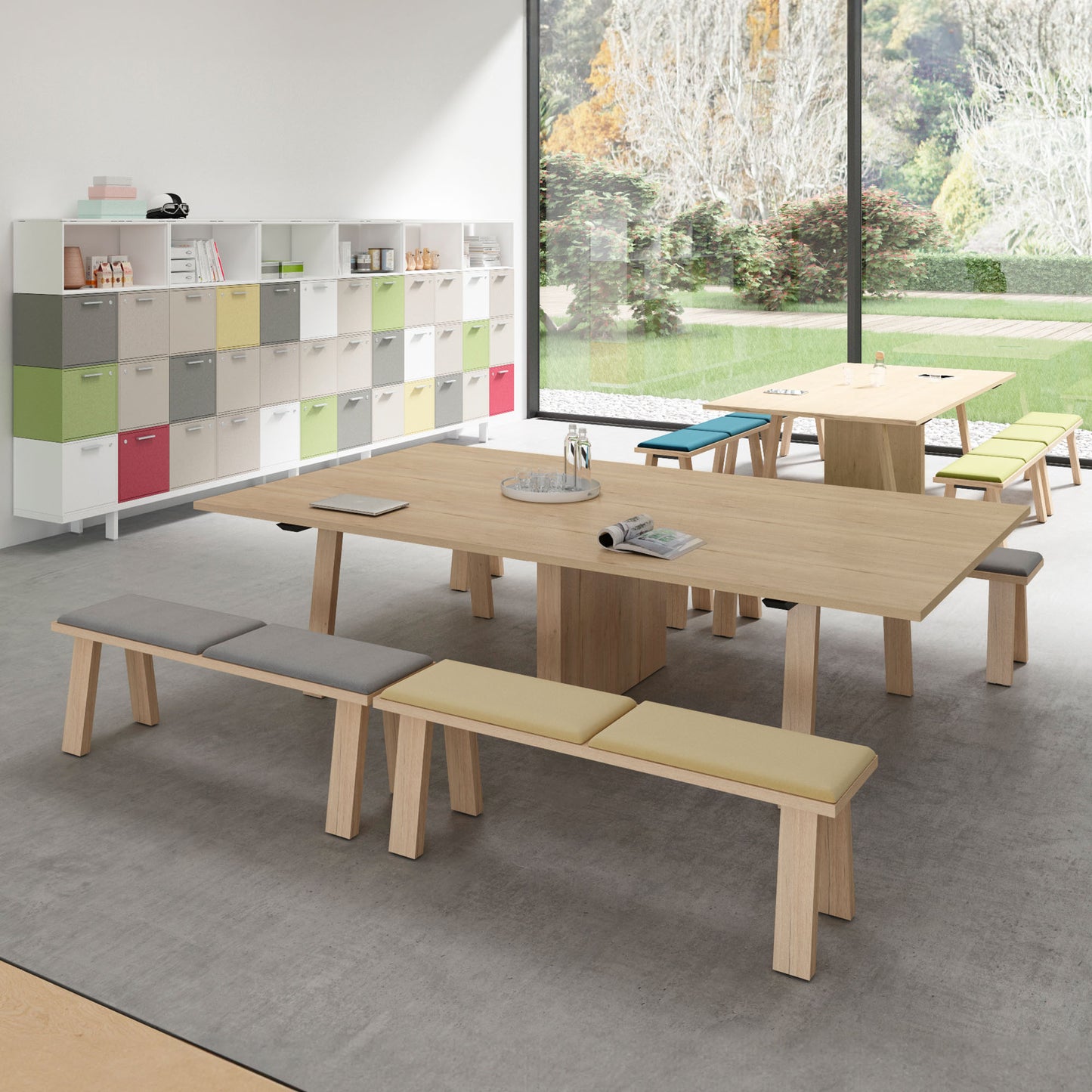 BRALCO TAKE OFF FARM Conference table | 1800 - 2760 mm (8 - 12 persons), cable flap optional, wild oak