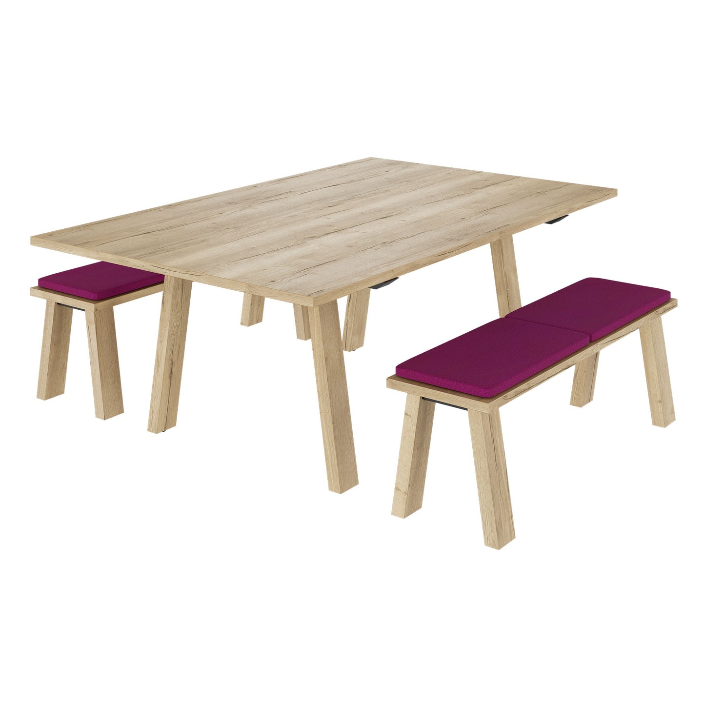 BRALCO TAKE OFF FARM Conference table | 1800 - 2760 mm (8 - 12 persons), cable flap optional, wild oak
