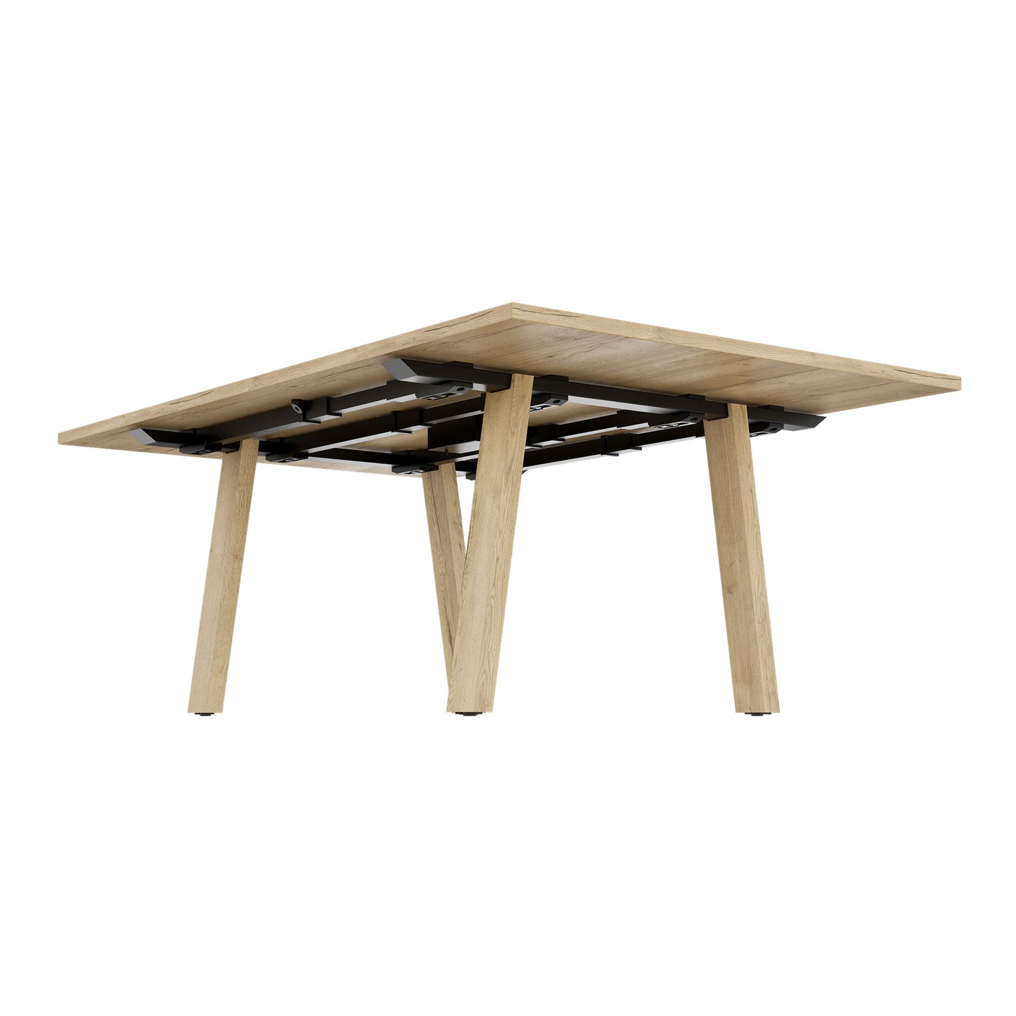 BRALCO TAKE OFF FARM Conference table | 1800 - 2760 mm (8 - 12 persons), cable flap optional, wild oak