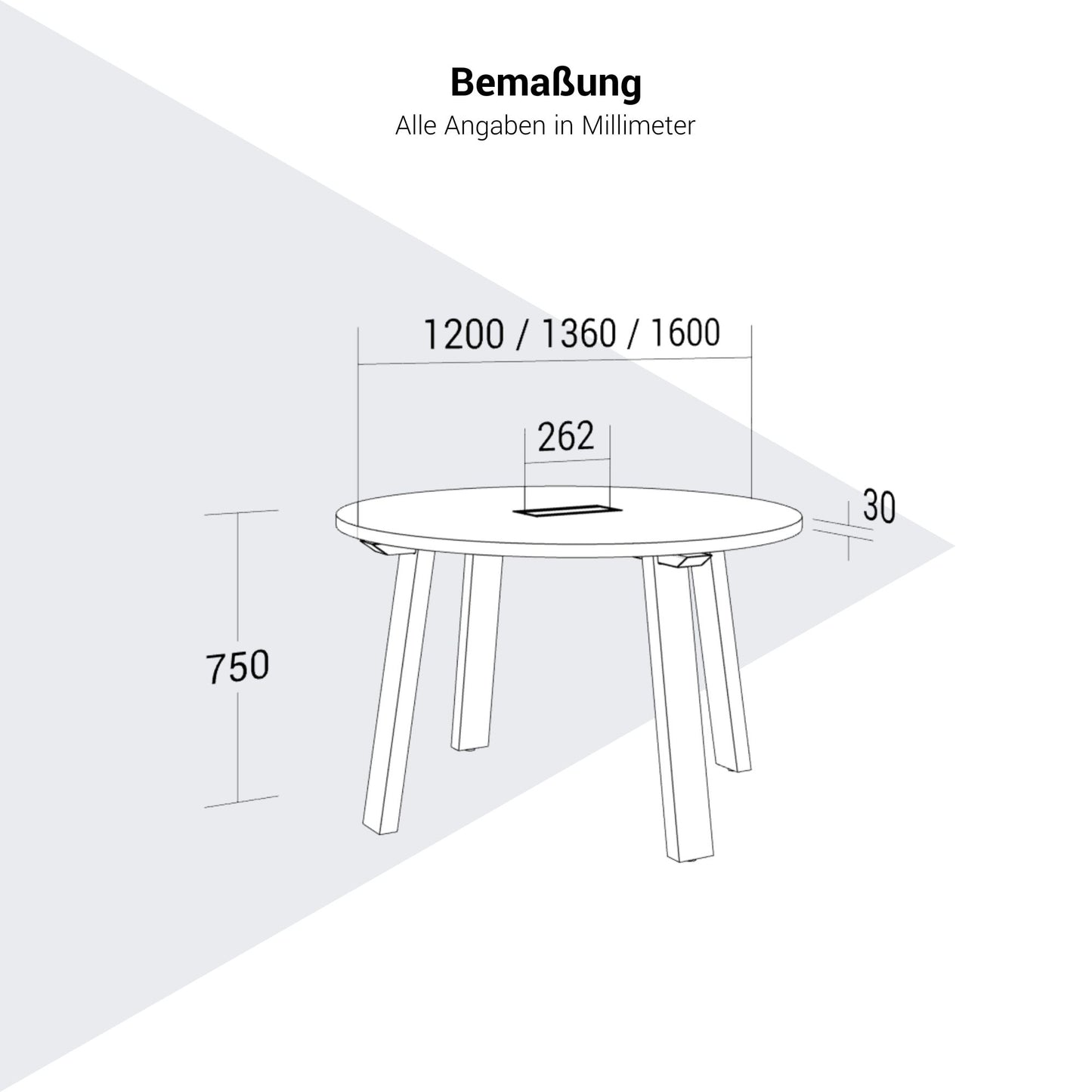 BRALCO TAKE OFF FARM Konferenztisch | Rund, 1200 - 1600 mm (5 - 8 Personen), Wildeiche