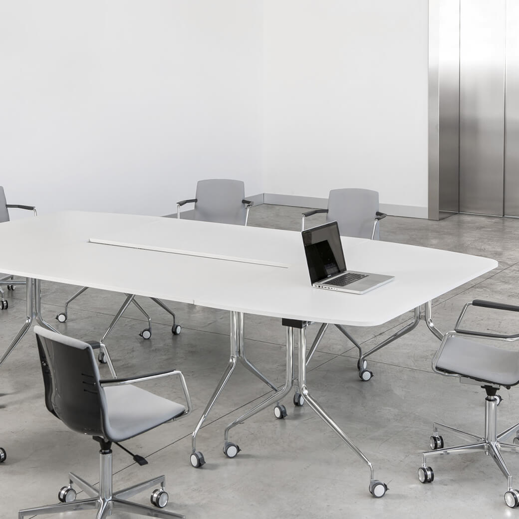 Mara LIBRO TILTING Tableau de conférence | Roulable, pliable, 1600 x 800 mm, blanc