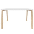 NOVA WOOD Konferenztisch | Massivholz-Gestell, 1200 x 1200 mm, Weiß - 7 Thumbnail Image
