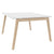 NOVA WOOD Tabella della conferenza | Telaio in legno massiccio, 1200 x 1200 mm, bianco