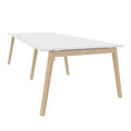 NOVA WOOD Konferenztisch | Massivholz-Gestell, 2400 x 1200 mm, Weiß - 3 Thumbnail Image