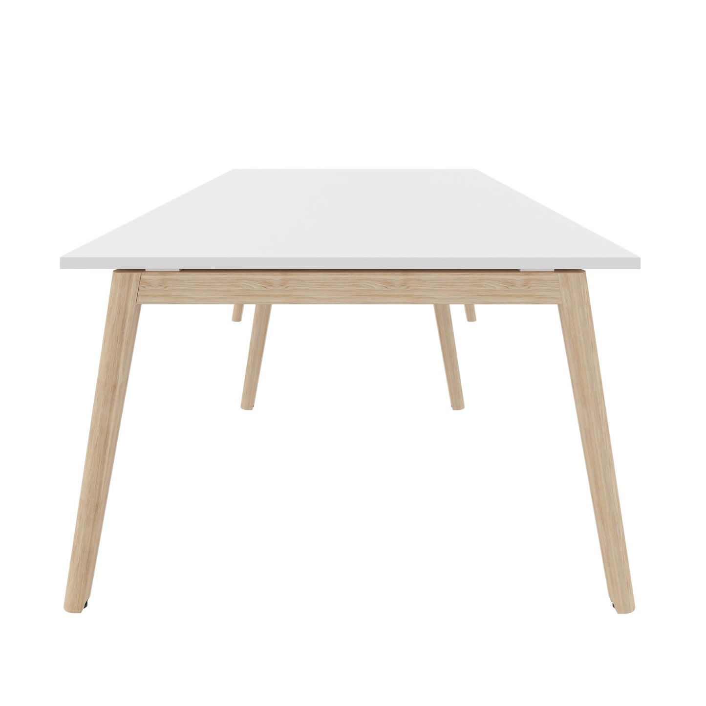 NOVA WOOD Tableau de conférence | Cadre en bois massif, 2400 x 1200 mm, blanc