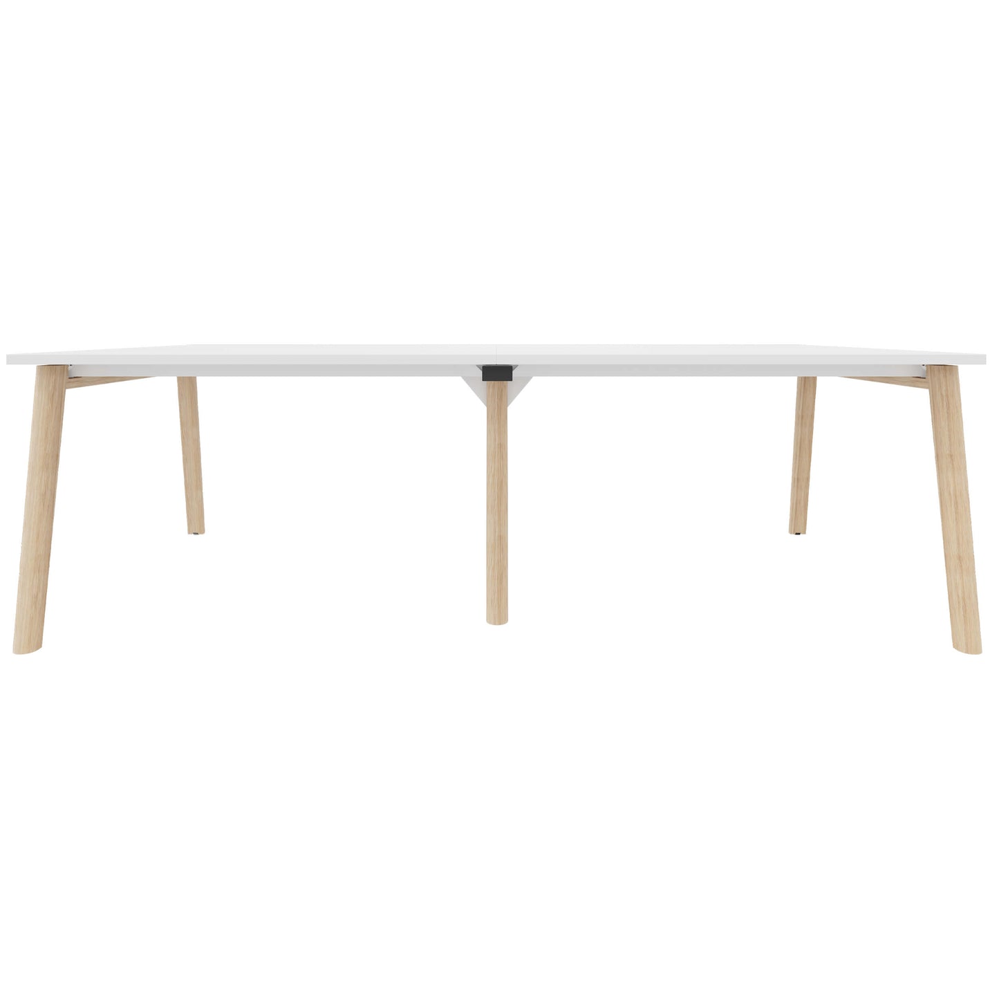 NOVA WOOD Tableau de conférence | Cadre en bois massif, 2400 x 1200 mm, blanc