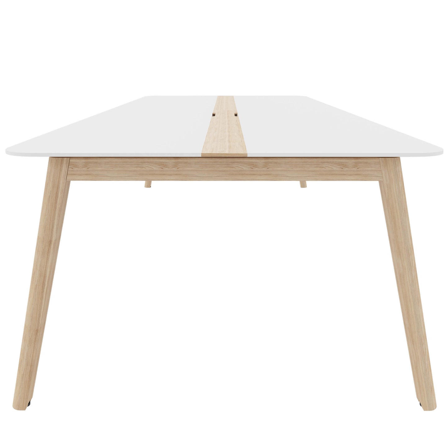 NOVA WOOD Tabella della conferenza | Frame di legno elettrificato, in legno massiccio, 1800 x 1200 mm, HPL White