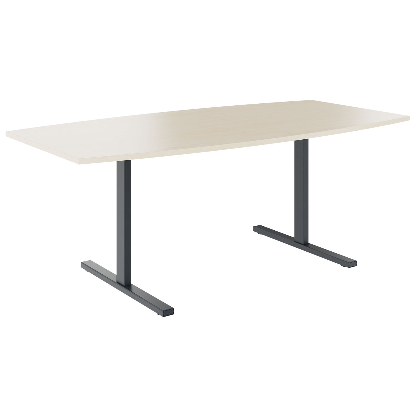 T-EASY conference table | boat shape, 1800 - 2000 mm (6 - 10 people), maple