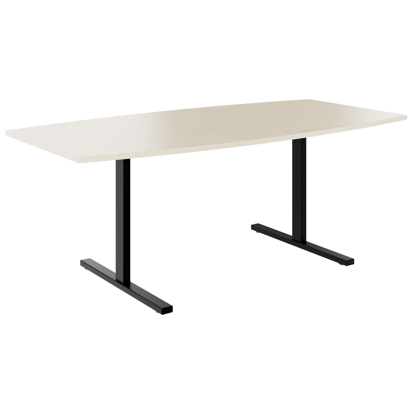 T-EASY conference table | boat shape, 1800 - 2000 mm (6 - 10 people), maple