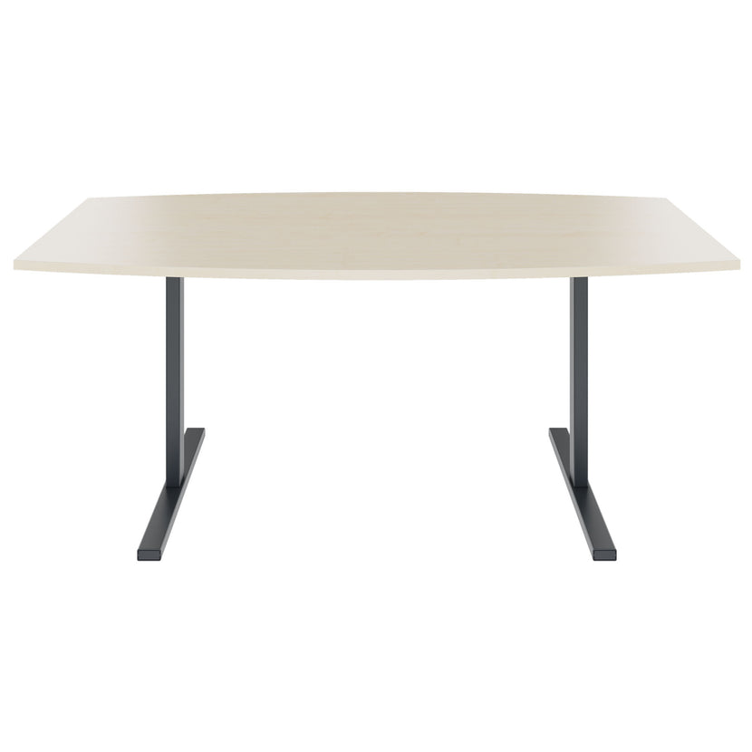 T-EASY conference table | boat shape, 1800 - 2000 mm (6 - 10 people), maple
