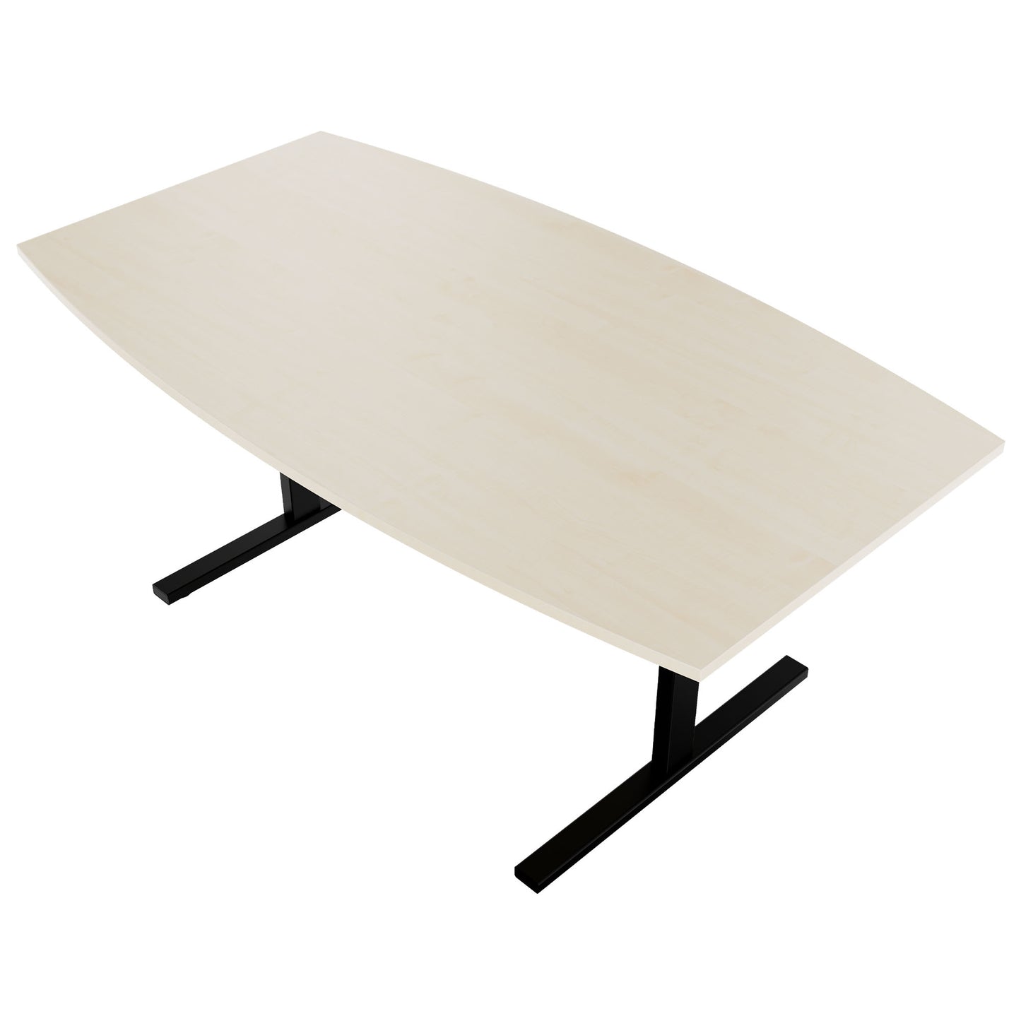 T-EASY conference table | boat shape, 1800 - 2000 mm (6 - 10 people), maple