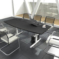 T-EASY Konferenztisch | Bootsform, 1800 - 2400 mm (6 - 10 Personen), Kabelklappe optional, Anthrazit - 10 Thumbnail Image
