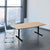 T-EASY Konferenztisch | Bootsform, 1800 - 2400 mm (6 - 10 Personen), Kabelklappe optional, Bernsteineiche