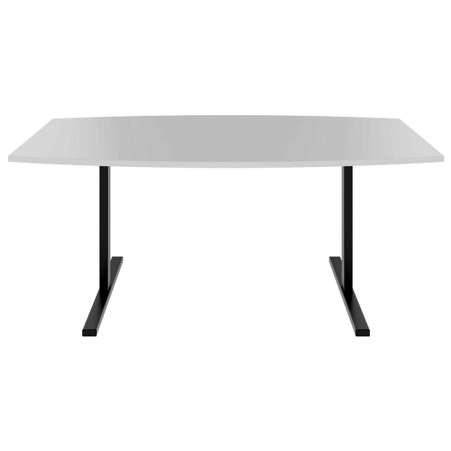 T-EASY conference table | boat shape, 1800 - 2400 mm (6 - 10 people), pearl grey