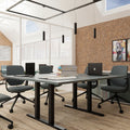 L-Line Conference Table | 3200–4800 mm, integrated cable management, optional media ports - 4 Thumbnail Image