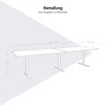 L-Line Conference Table | 3200–4800 mm, integrated cable management, optional media ports - 9 Thumbnail Image